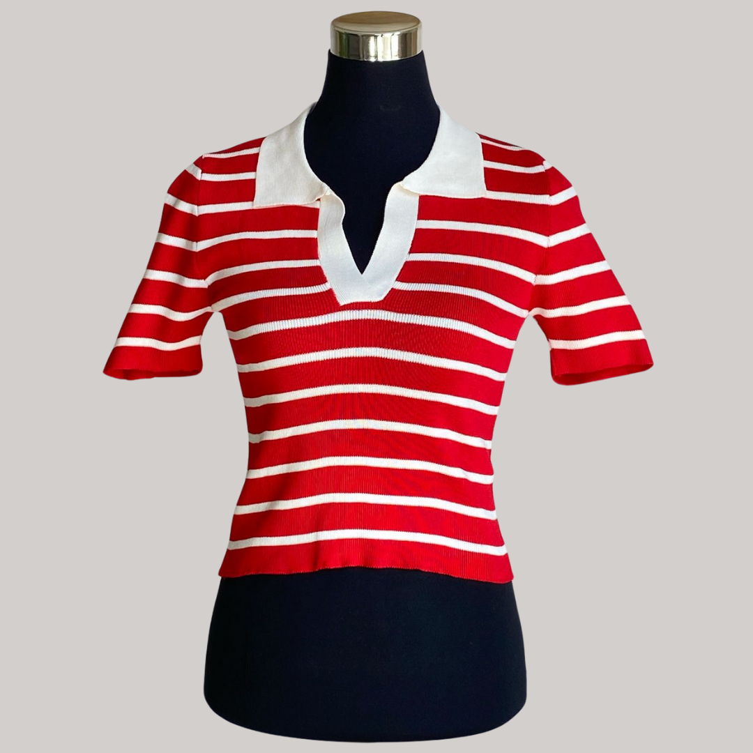Clara T Stripe - Red
