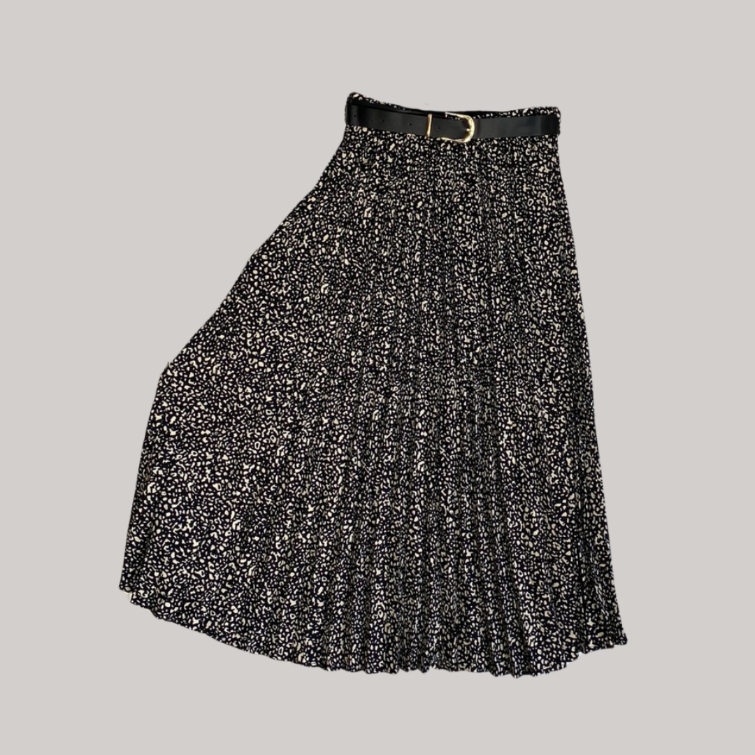 Maxi Speckled Skirt - Black and White