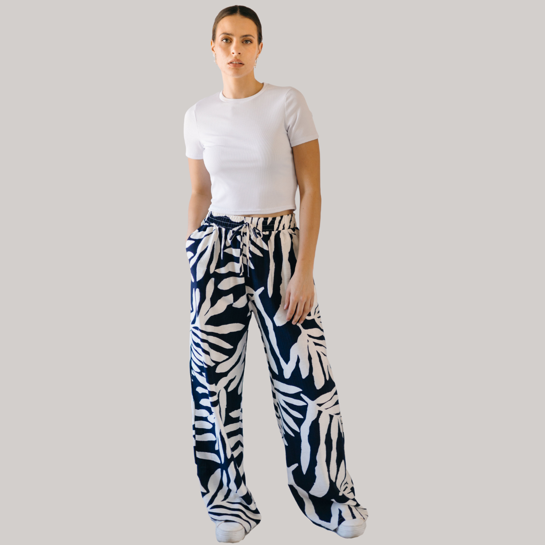 Chici Wide Pants - Dark Blue