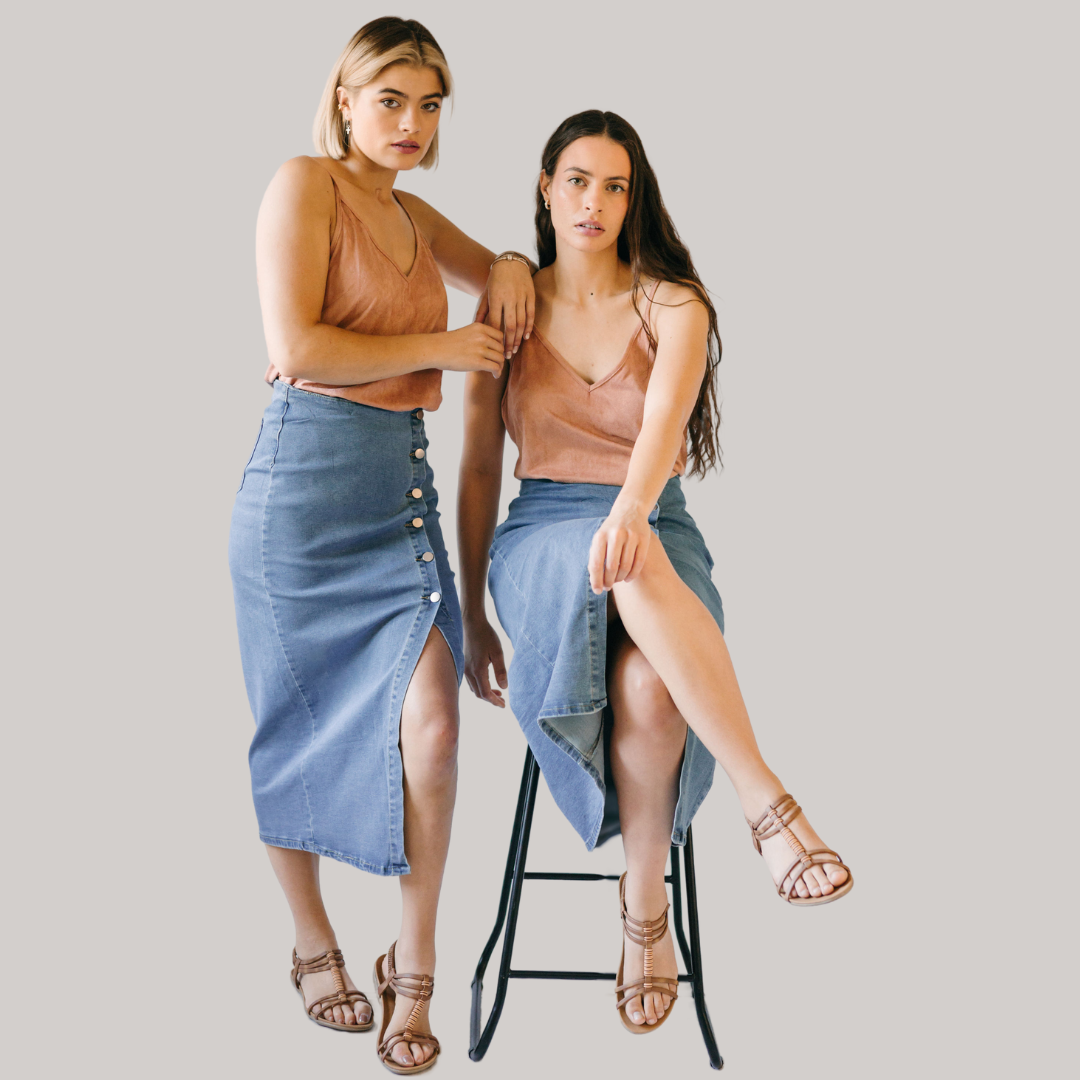 Cami Top - Dusty Pink Suede