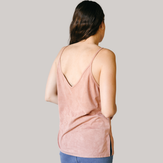 Cami Top - Dusty Pink Suede