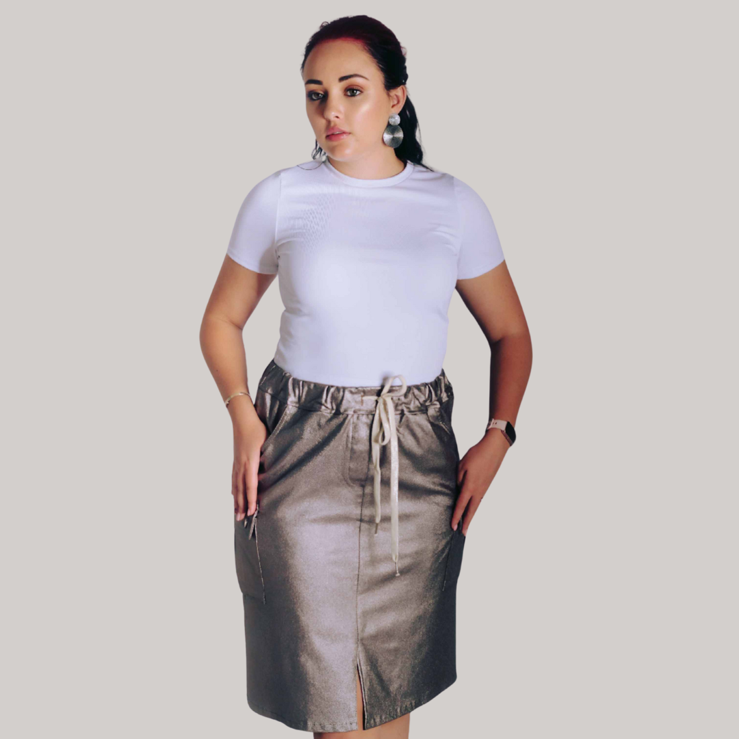 Pilar Metallic Skirt