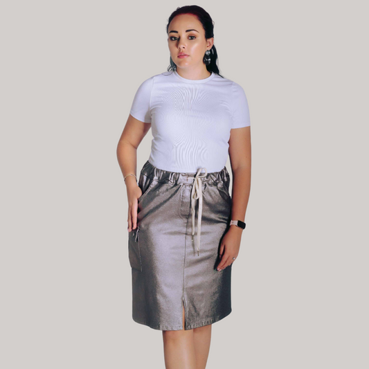 Pilar Metallic Skirt