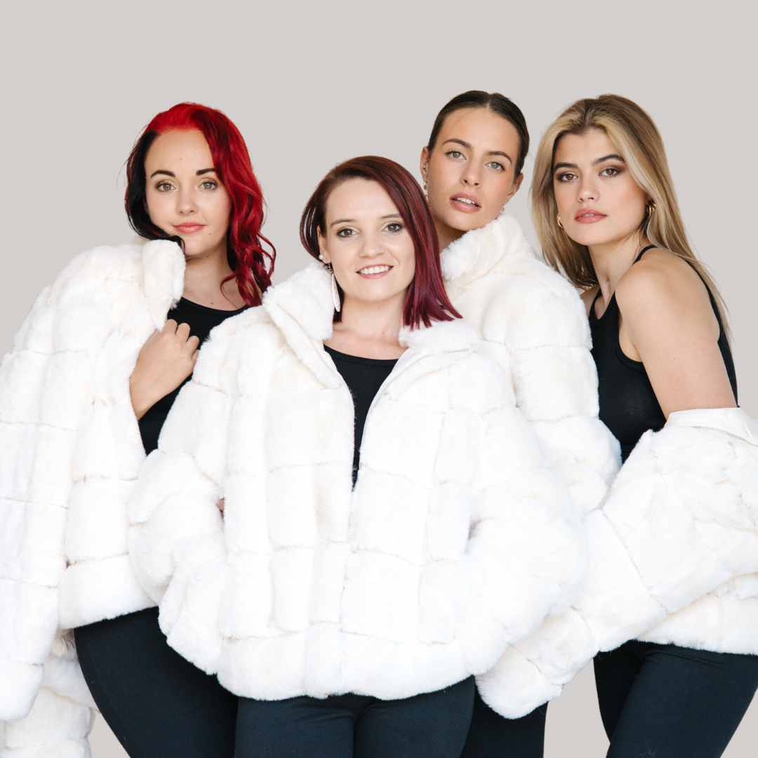 Faux Fur Jacket - Snow