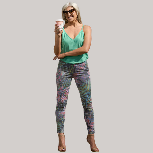 Bon Bon Leaf Print Pants