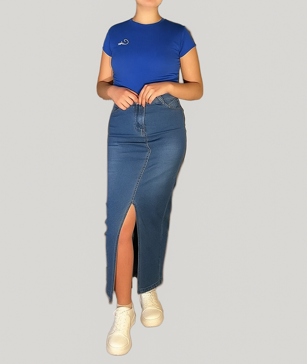 Cassidy Denim Maxi Skirt