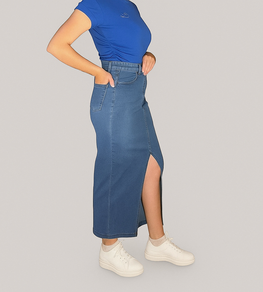 Cassidy Denim Maxi Skirt