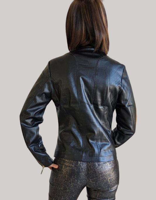Layla Leather Jacket - Black