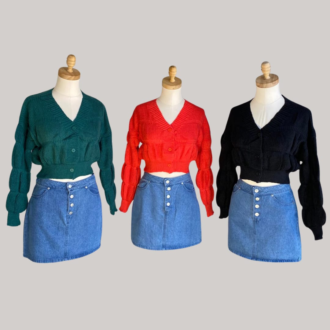 Bianca Knit Cardigan - Forest Green
