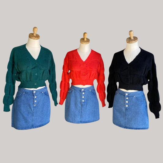 Bianca Knit Cardigan - Vibrant Red