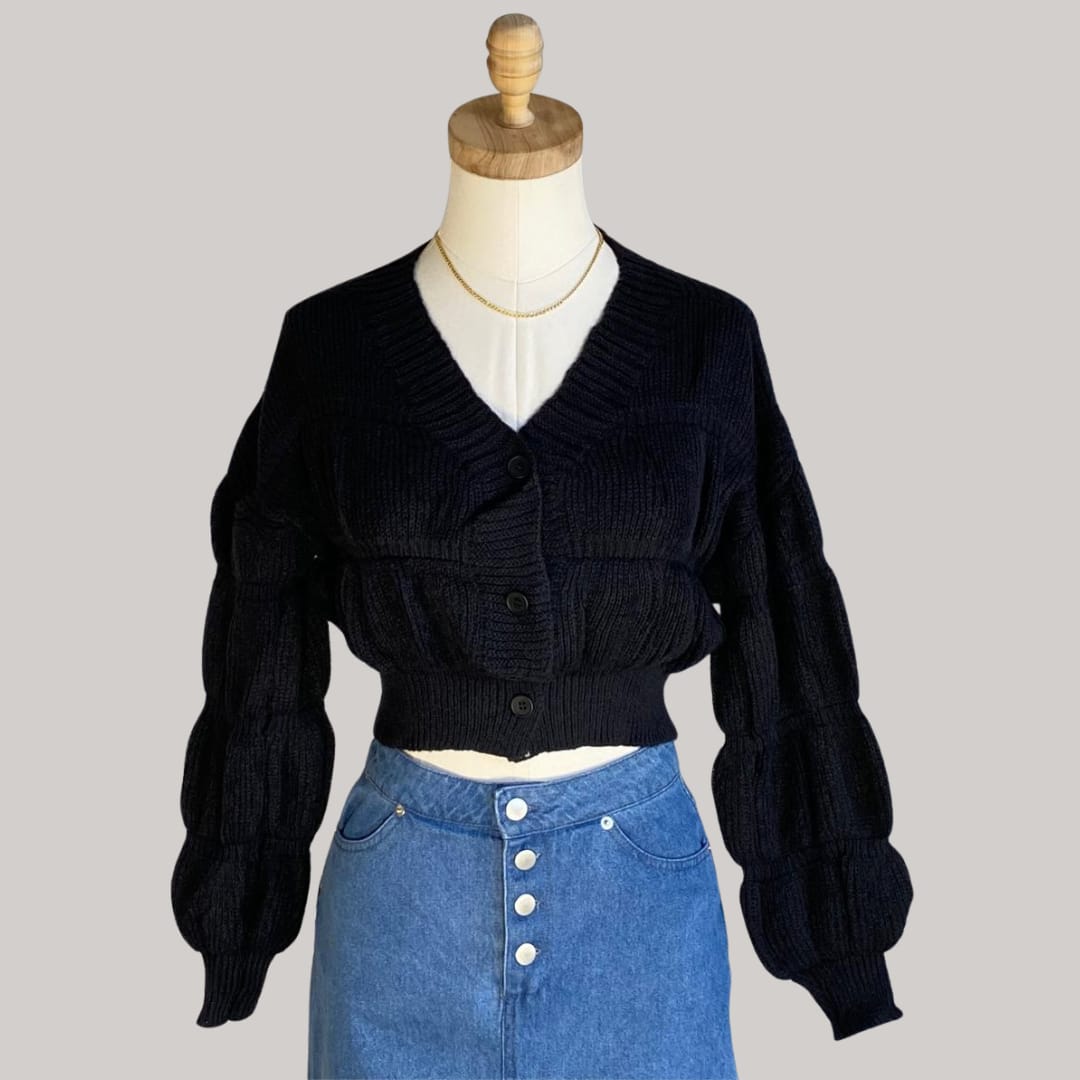 Bianca Knit Cardigan - Black