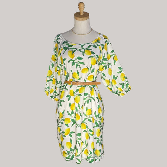 La Limone Italian Dress - White - MADE IN ITALY