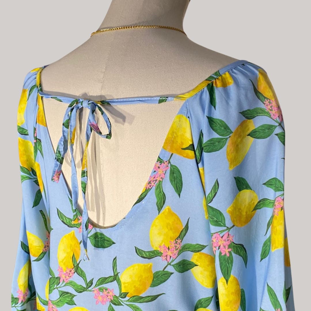 La Limone Italian Dress - Blue - MADE IN ITALY