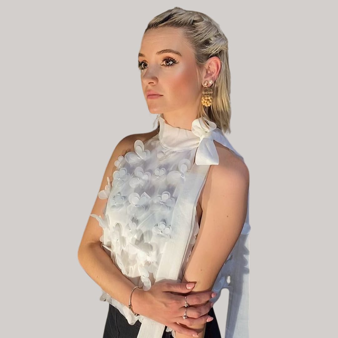 Flower Romance Top - White