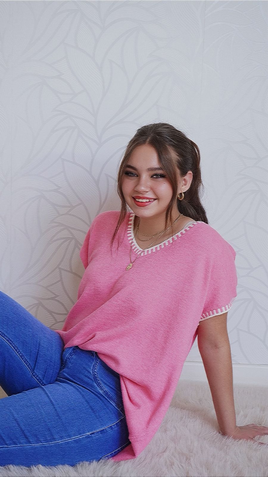 Esther Knit Top - Pink