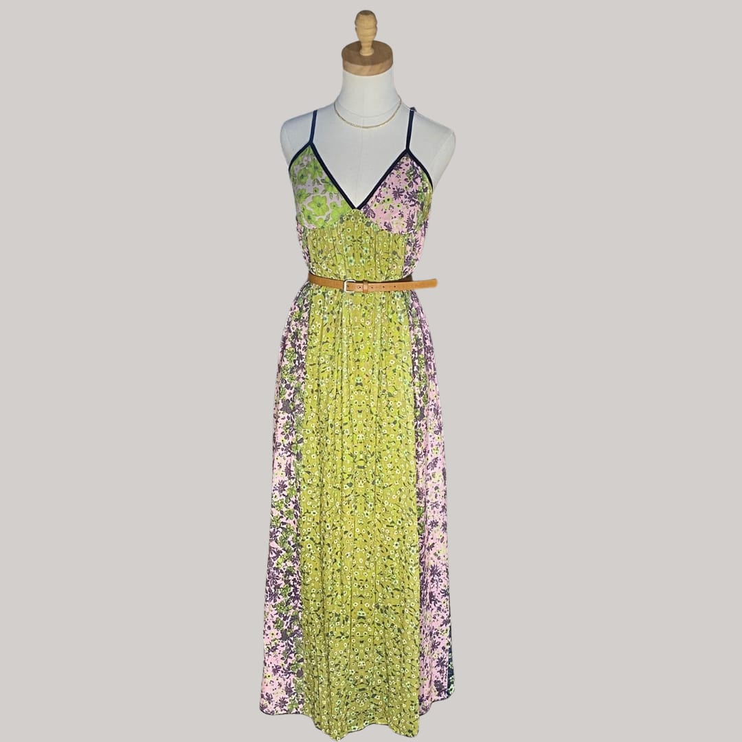 Bloom Boho Dress - Lime green
