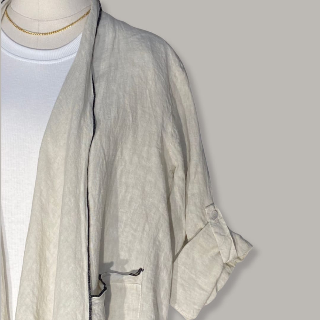 Tosca Waterfall Jacket - MADE IN ITALY - Stone