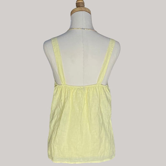 Capri Ruffle Top - Butter Yellow - MADE IN ITALY