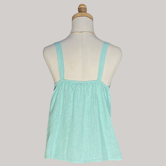 Capri Ruffle Top - Mint Green - MADE IN ITALY