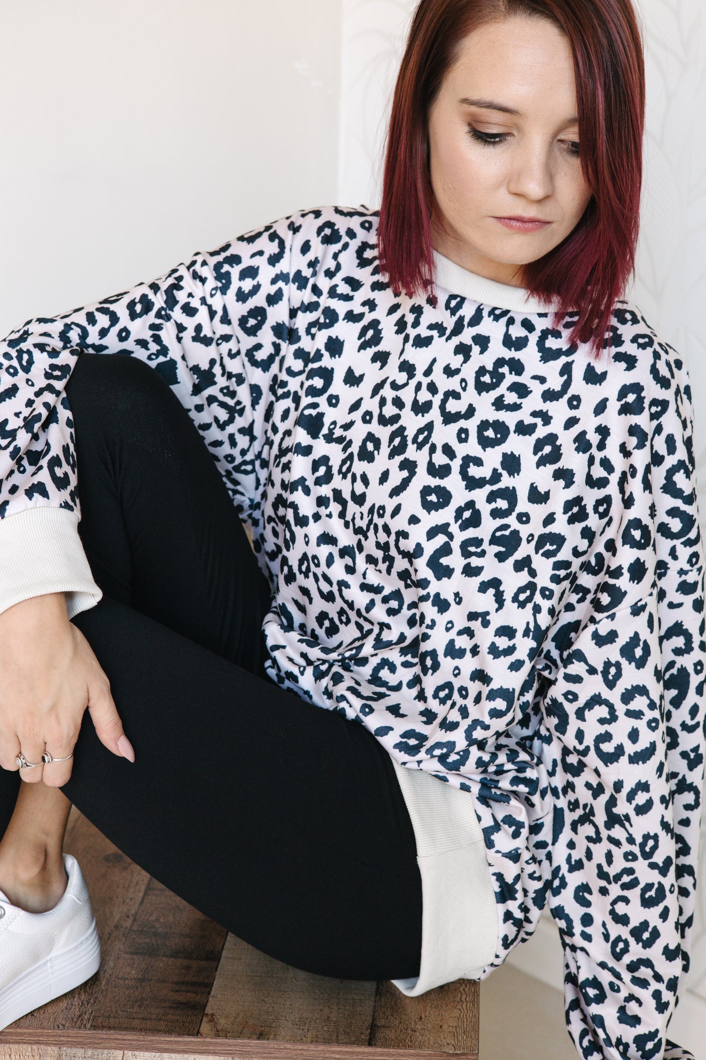 Leopard Print Sweater - CREAM
