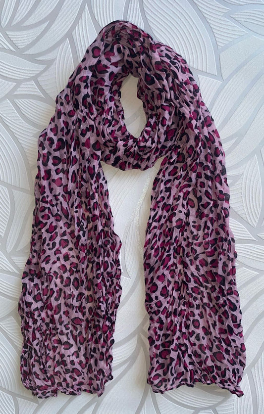 Scarf Collection PINK LEOPARD PRINT