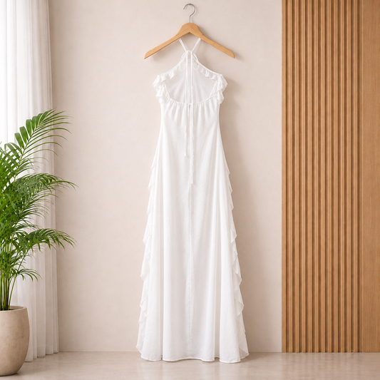 The Rose Affair White Maxi Dress