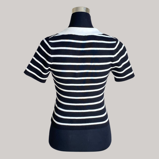 Clara T Stripe - Black
