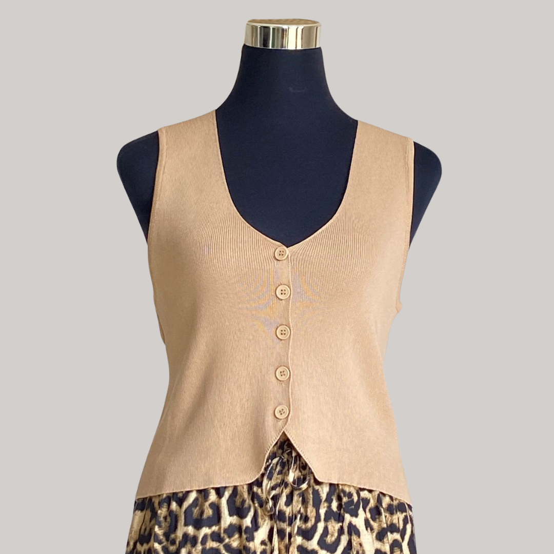 Lily Waistcoat - Stone