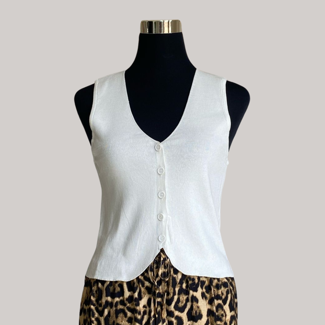 Lily Waistcoat - White