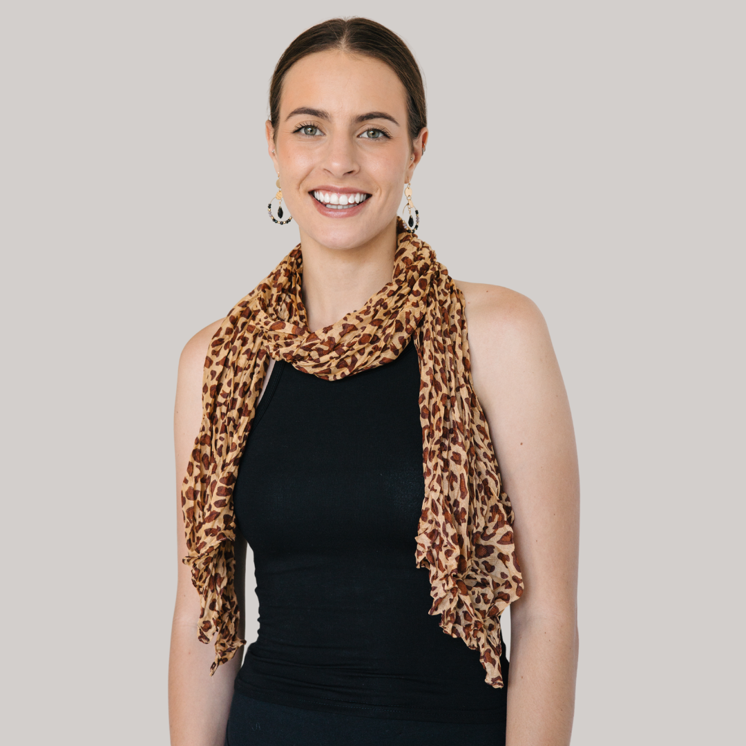 Scarf Collection BRONZE LEOPARD PRINT