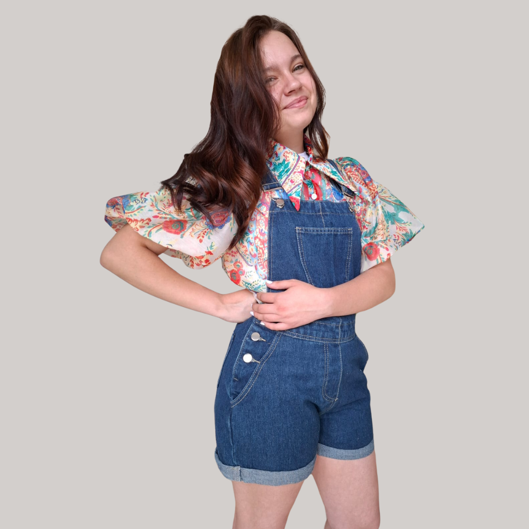Dungaree Denim Shorts