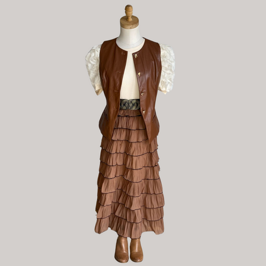 Down Town Pleather Waistcoat