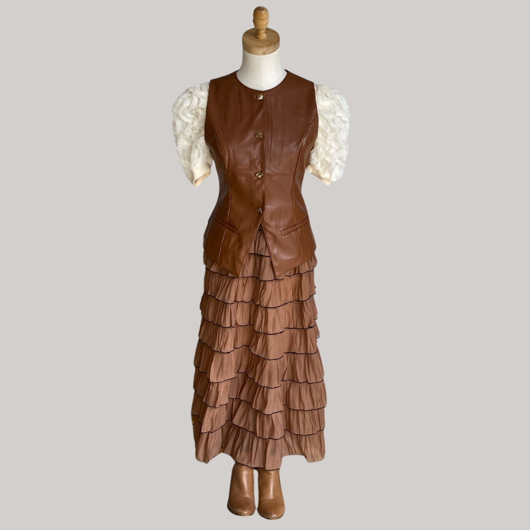 Down Town Pleather Waistcoat