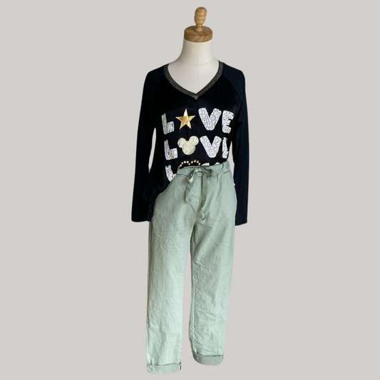 Claire Cargo Pants - Sage