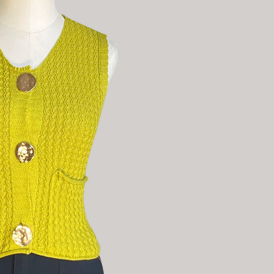 Jamie Knit Waistcoat - Lime