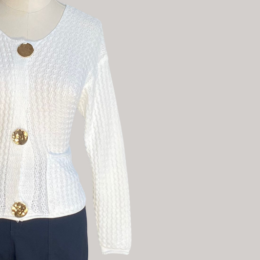 Jamie Knit Cardigan - White