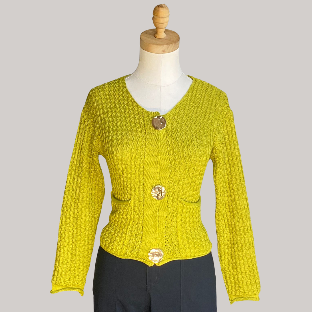 Jamie Knit Cardigan - Lime