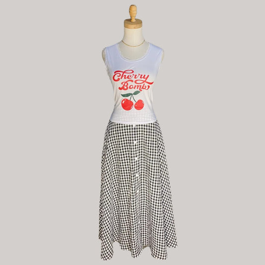 Cherry Bomb Tank Top - White