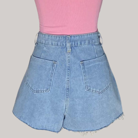 Denim Skort - Light Blue