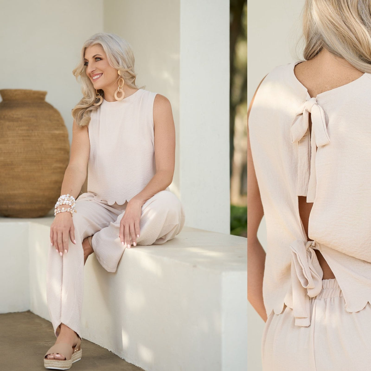 Bon Bon Soleil Lounge Set - Cream