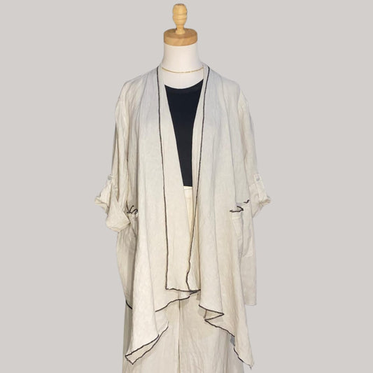 Tosca Waterfall Jacket - MADE IN ITALY - Stone