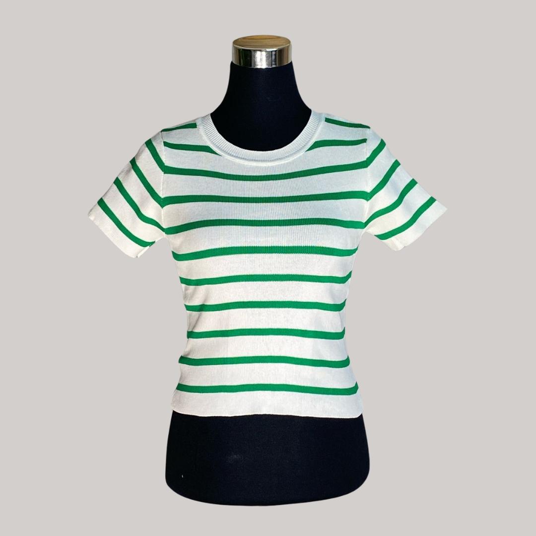 Elena Stripe T - Green