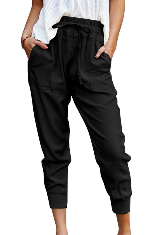 Comfy Casual Pocket Pants - Black