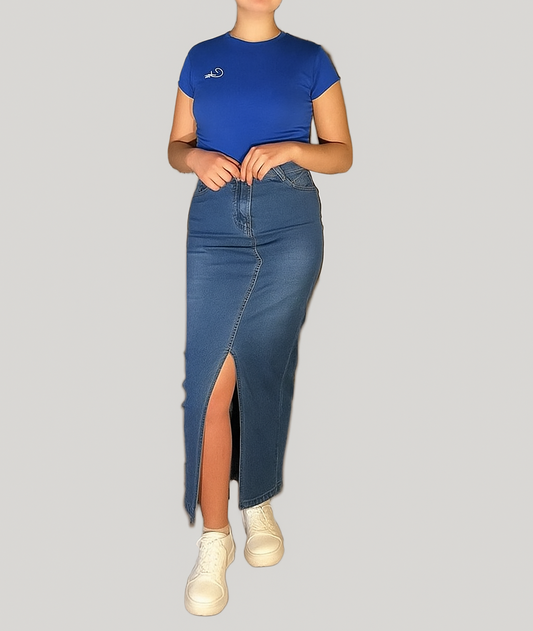Cassidy Denim Maxi Skirt