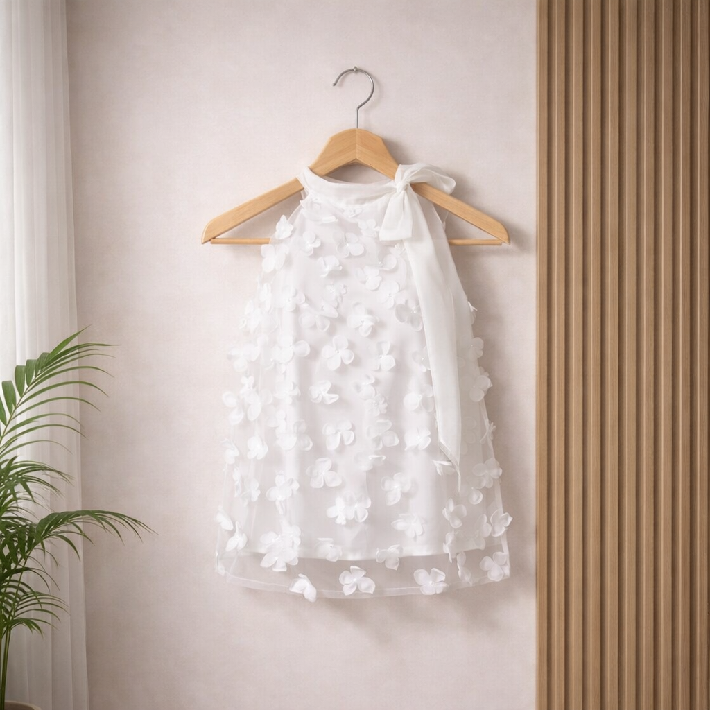 Flower Romance Top - White