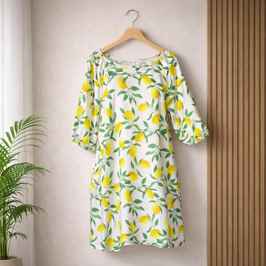 La Limone Italian Dress - White - MADE IN ITALY