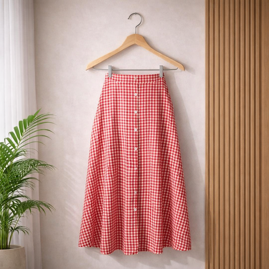 Audrey Maxi Skirt - Red