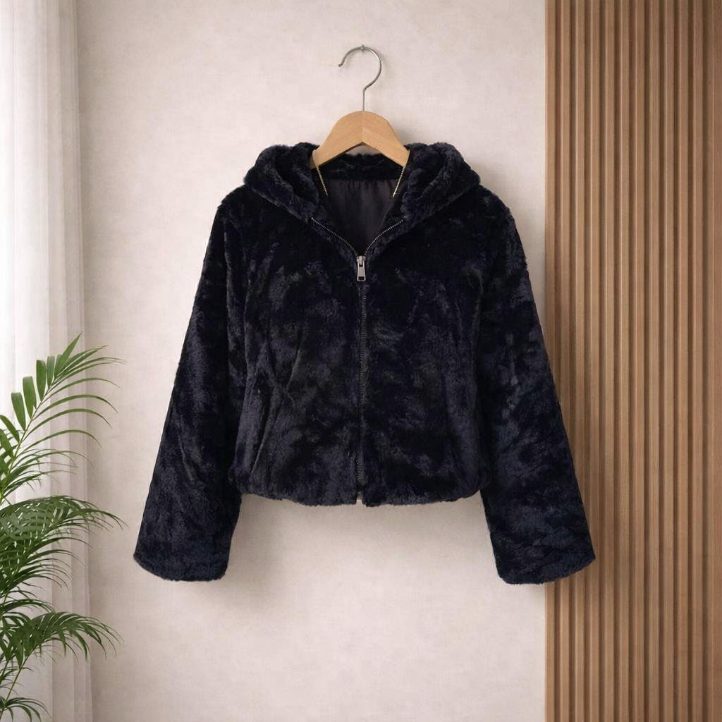 Demi Fluff Jacket - Black