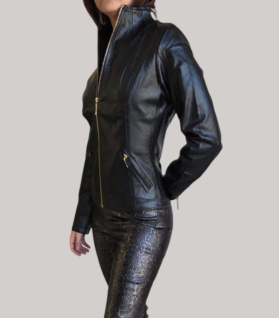 Layla Leather Jacket - Black