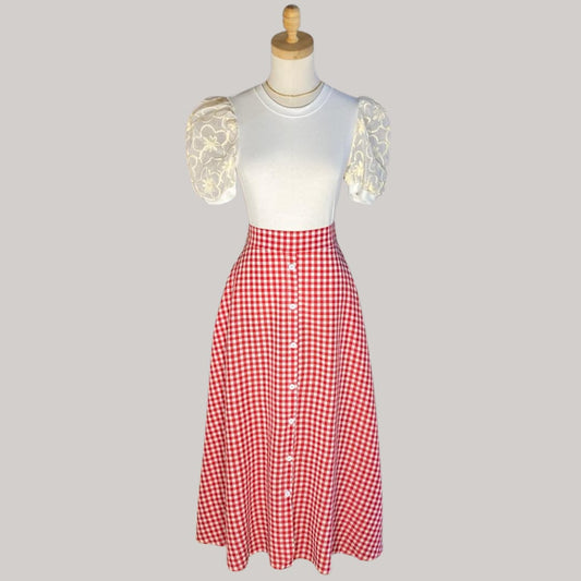 Audrey Maxi Skirt - Red